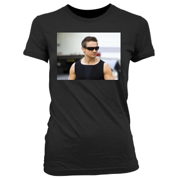 Jeremy Renner Women's Junior Cut Crewneck T-Shirt