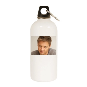 Jeremy Renner White Water Bottle With Carabiner