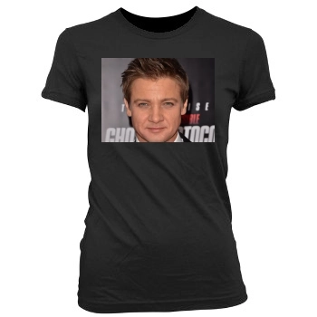 Jeremy Renner Women's Junior Cut Crewneck T-Shirt