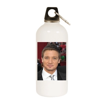 Jeremy Renner White Water Bottle With Carabiner