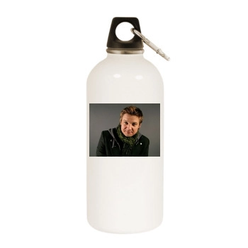 Jeremy Renner White Water Bottle With Carabiner