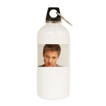 Jeremy Renner White Water Bottle With Carabiner