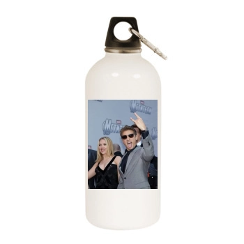 Jeremy Renner White Water Bottle With Carabiner