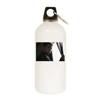 Jeremy Renner White Water Bottle With Carabiner