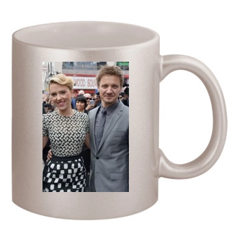 Jeremy Renner 11oz Metallic Silver Mug