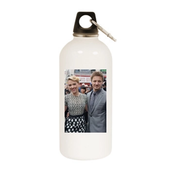 Jeremy Renner White Water Bottle With Carabiner