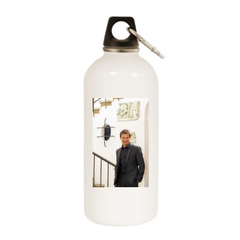 Jeremy Renner White Water Bottle With Carabiner