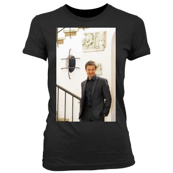 Jeremy Renner Women's Junior Cut Crewneck T-Shirt