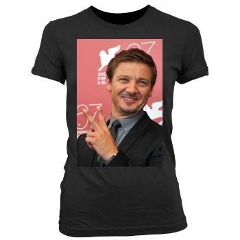 Jeremy Renner Women's Junior Cut Crewneck T-Shirt