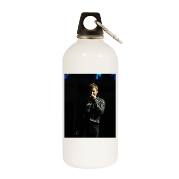 Jeremy Renner White Water Bottle With Carabiner