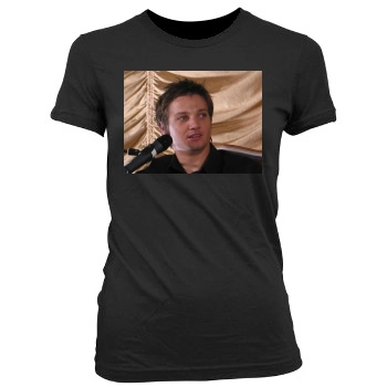 Jeremy Renner Women's Junior Cut Crewneck T-Shirt