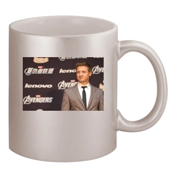 Jeremy Renner 11oz Metallic Silver Mug