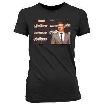 Jeremy Renner Women's Junior Cut Crewneck T-Shirt