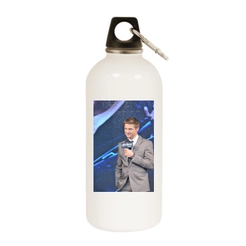 Jeremy Renner White Water Bottle With Carabiner