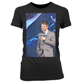 Jeremy Renner Women's Junior Cut Crewneck T-Shirt