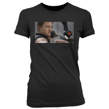 Jeremy Renner Women's Junior Cut Crewneck T-Shirt