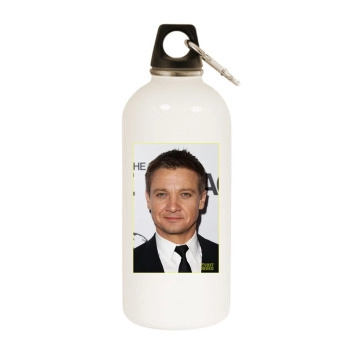 Jeremy Renner White Water Bottle With Carabiner