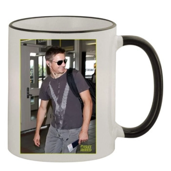 Jeremy Renner 11oz Colored Rim & Handle Mug