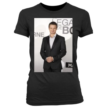 Jeremy Renner Women's Junior Cut Crewneck T-Shirt