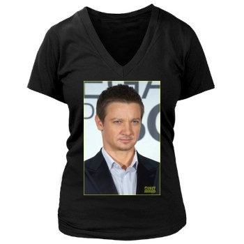 Jeremy Renner Women's Deep V-Neck TShirt