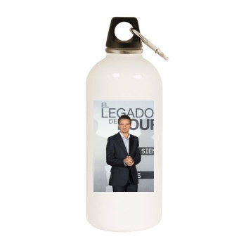 Jeremy Renner White Water Bottle With Carabiner