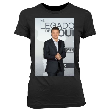 Jeremy Renner Women's Junior Cut Crewneck T-Shirt