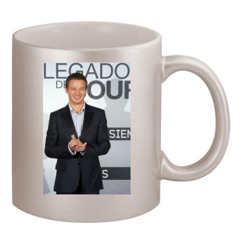 Jeremy Renner 11oz Metallic Silver Mug