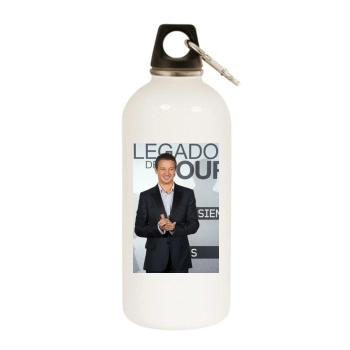 Jeremy Renner White Water Bottle With Carabiner