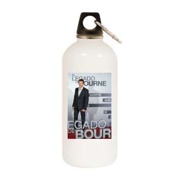 Jeremy Renner White Water Bottle With Carabiner