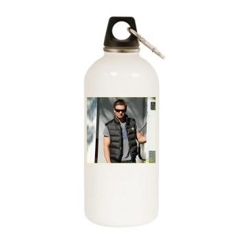 Jeremy Renner White Water Bottle With Carabiner