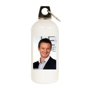 Jeremy Renner White Water Bottle With Carabiner