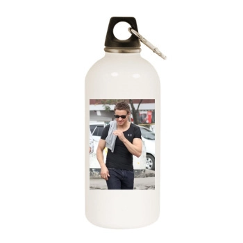 Jeremy Renner White Water Bottle With Carabiner