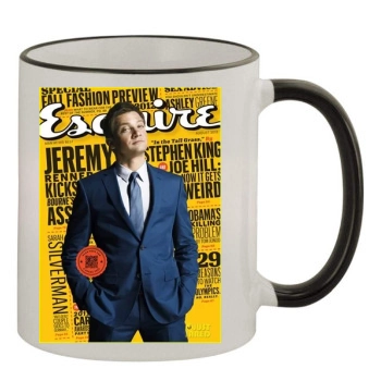 Jeremy Renner 11oz Colored Rim & Handle Mug