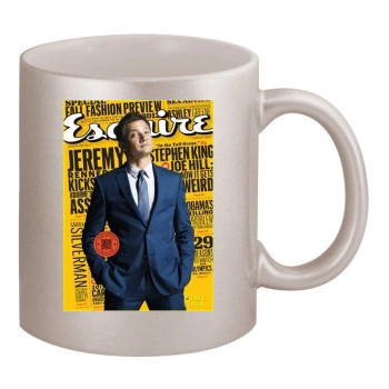 Jeremy Renner 11oz Metallic Silver Mug