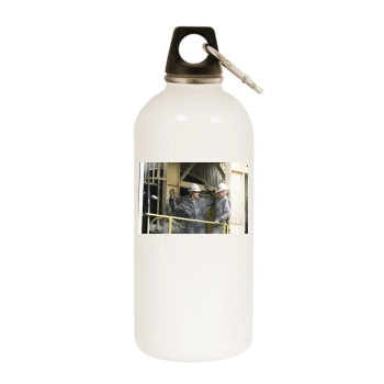 Jeremy Renner White Water Bottle With Carabiner