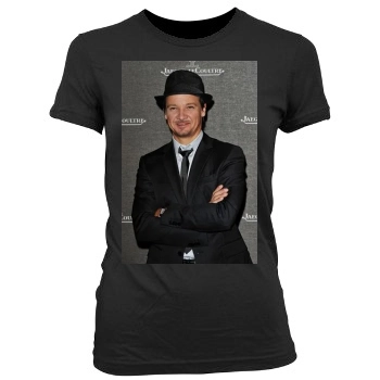 Jeremy Renner Women's Junior Cut Crewneck T-Shirt