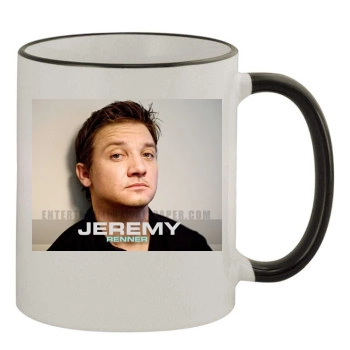 Jeremy Renner 11oz Colored Rim & Handle Mug