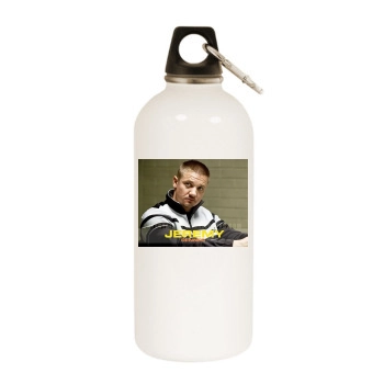 Jeremy Renner White Water Bottle With Carabiner