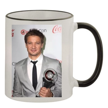 Jeremy Renner 11oz Colored Rim & Handle Mug