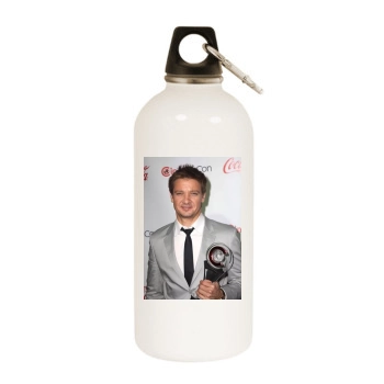 Jeremy Renner White Water Bottle With Carabiner