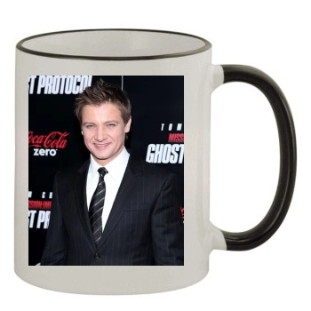 Jeremy Renner 11oz Colored Rim & Handle Mug