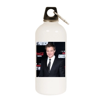 Jeremy Renner White Water Bottle With Carabiner