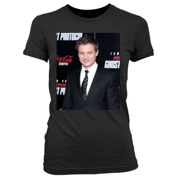 Jeremy Renner Women's Junior Cut Crewneck T-Shirt