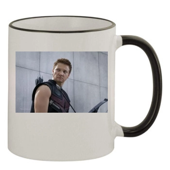 Jeremy Renner 11oz Colored Rim & Handle Mug