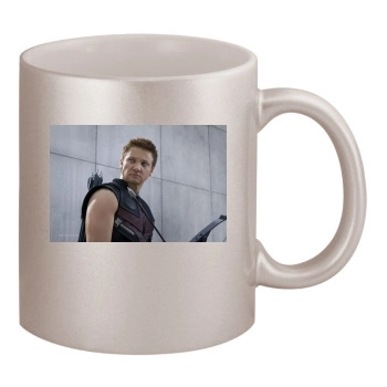 Jeremy Renner 11oz Metallic Silver Mug