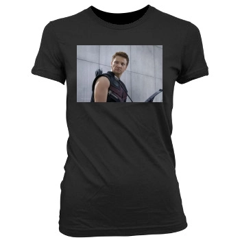 Jeremy Renner Women's Junior Cut Crewneck T-Shirt