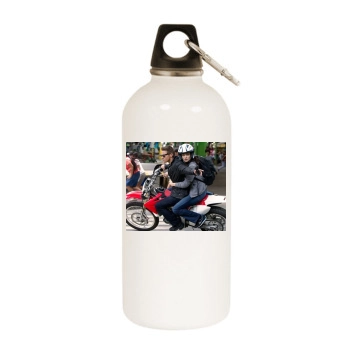 Jeremy Renner White Water Bottle With Carabiner