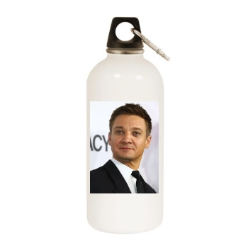 Jeremy Renner White Water Bottle With Carabiner