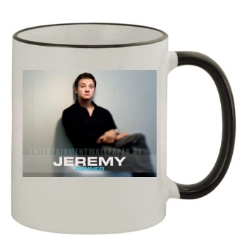 Jeremy Renner 11oz Colored Rim & Handle Mug