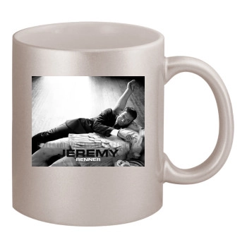 Jeremy Renner 11oz Metallic Silver Mug